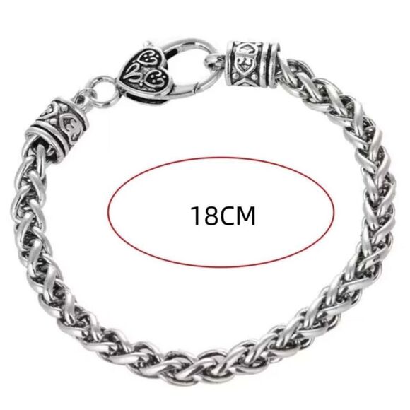 Silver Rope Heart Bracelet - Picture 3 of 6